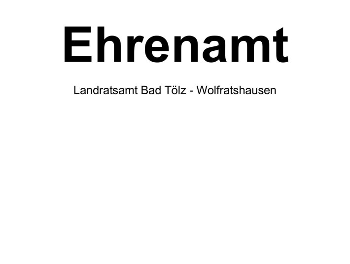 Ehrenamt