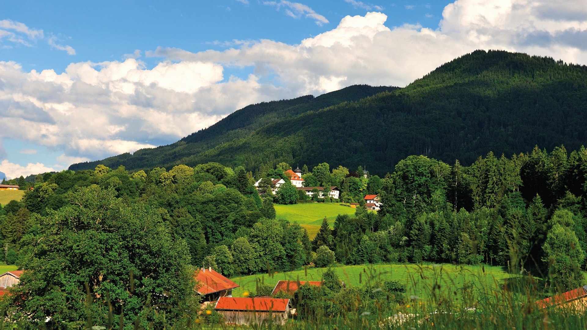 Blick über Schönau nach Bad Heilbrunn, © Heinz Hirtz