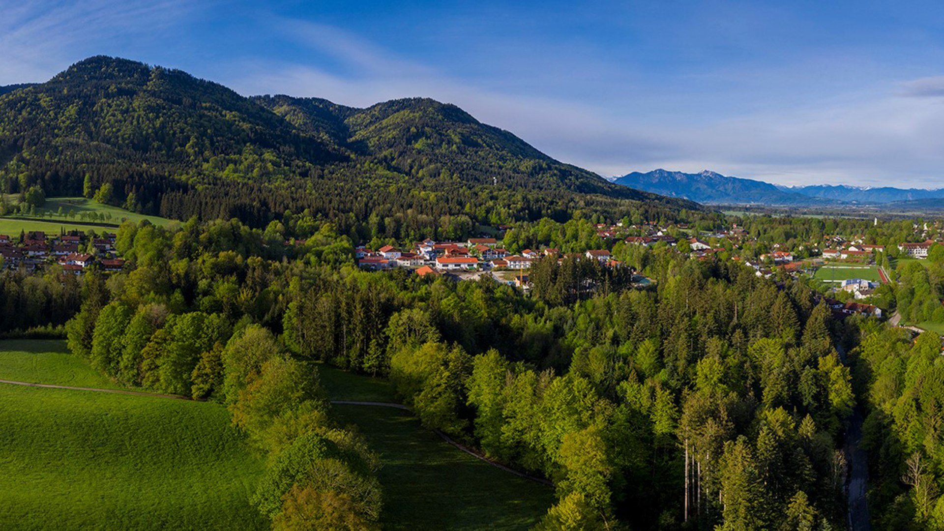 Luftansicht Bad Heilbrunn, © Bildverlag Bahnmüller